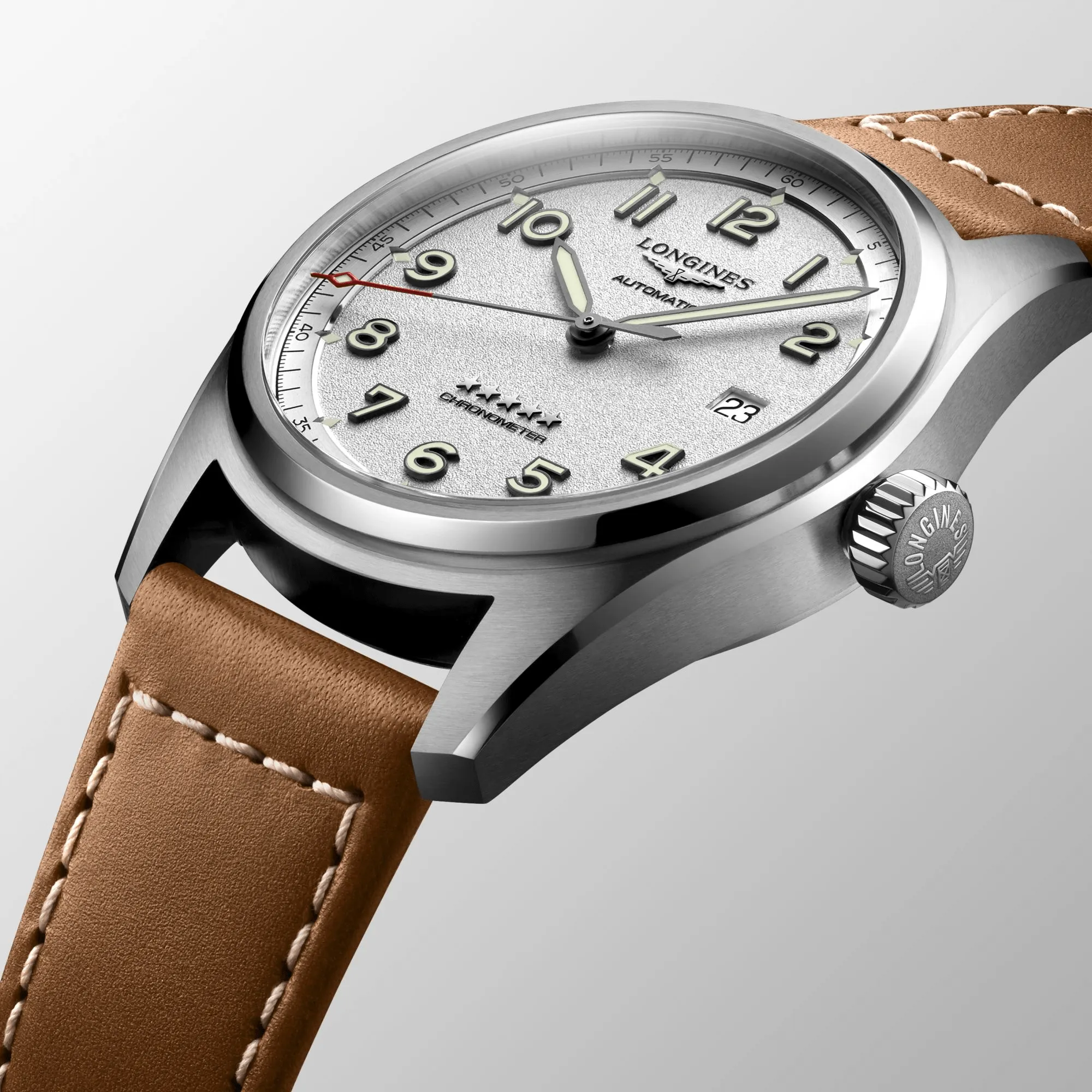Longines Spirit 40mm Chronometer Silver Dial Men's Watch L38104732