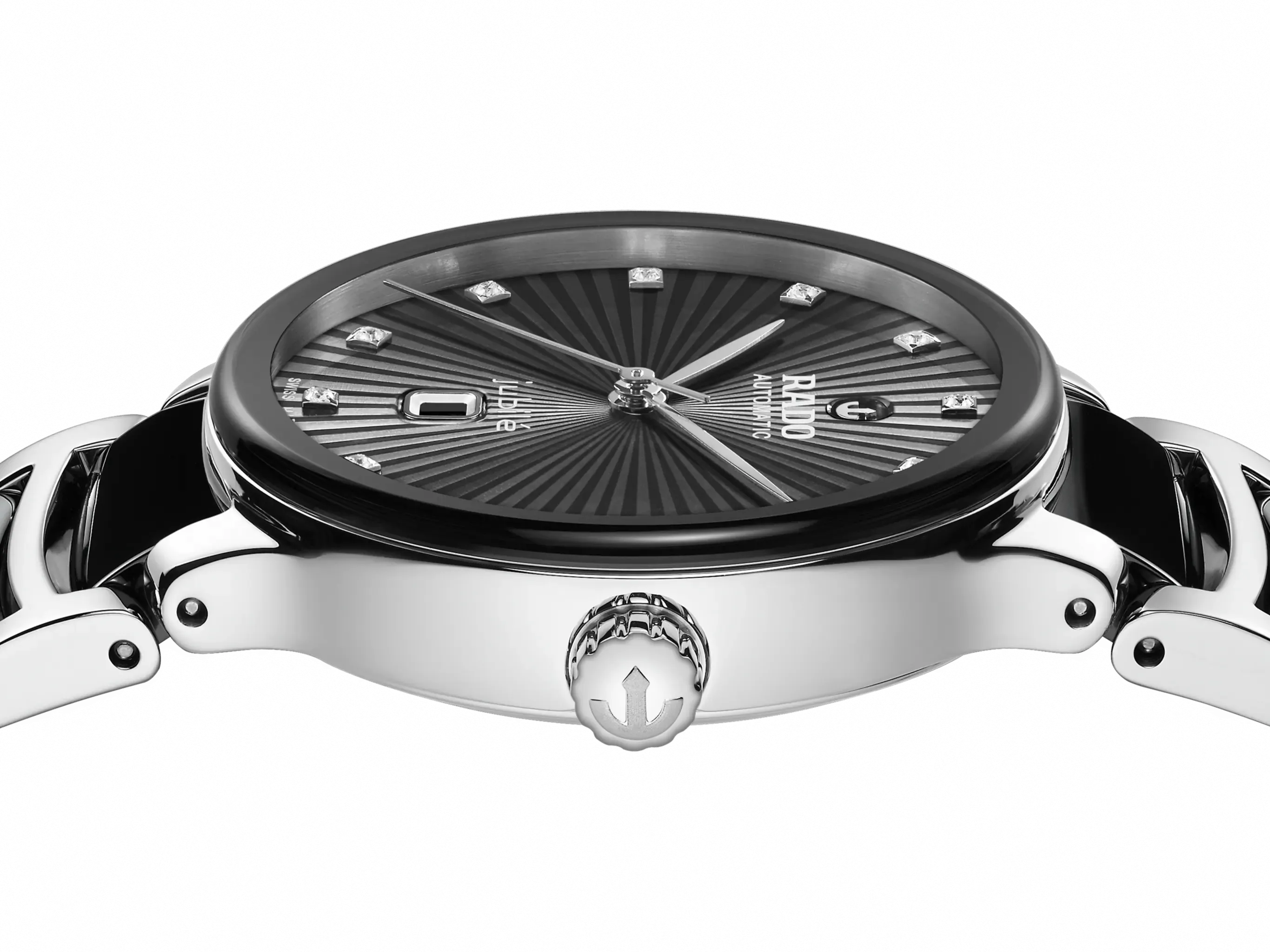 RADO Centrix Automatic Diamonds 30.5mm Black-Silver Women's Watch R30020742