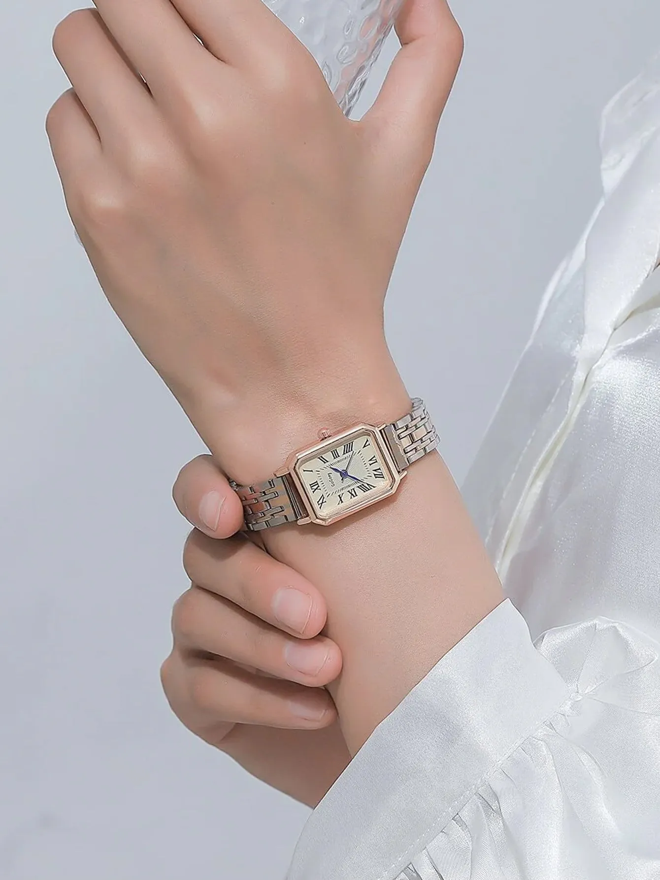 Small Dial Square Shape Casual Steel Watch- FD ⚡